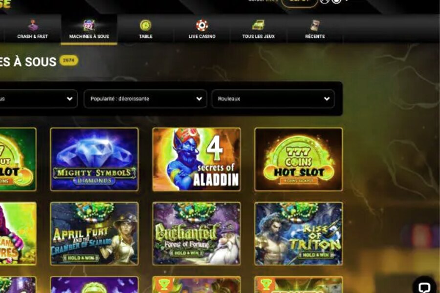 Intense Casino : Page de Connexion Sécurisée